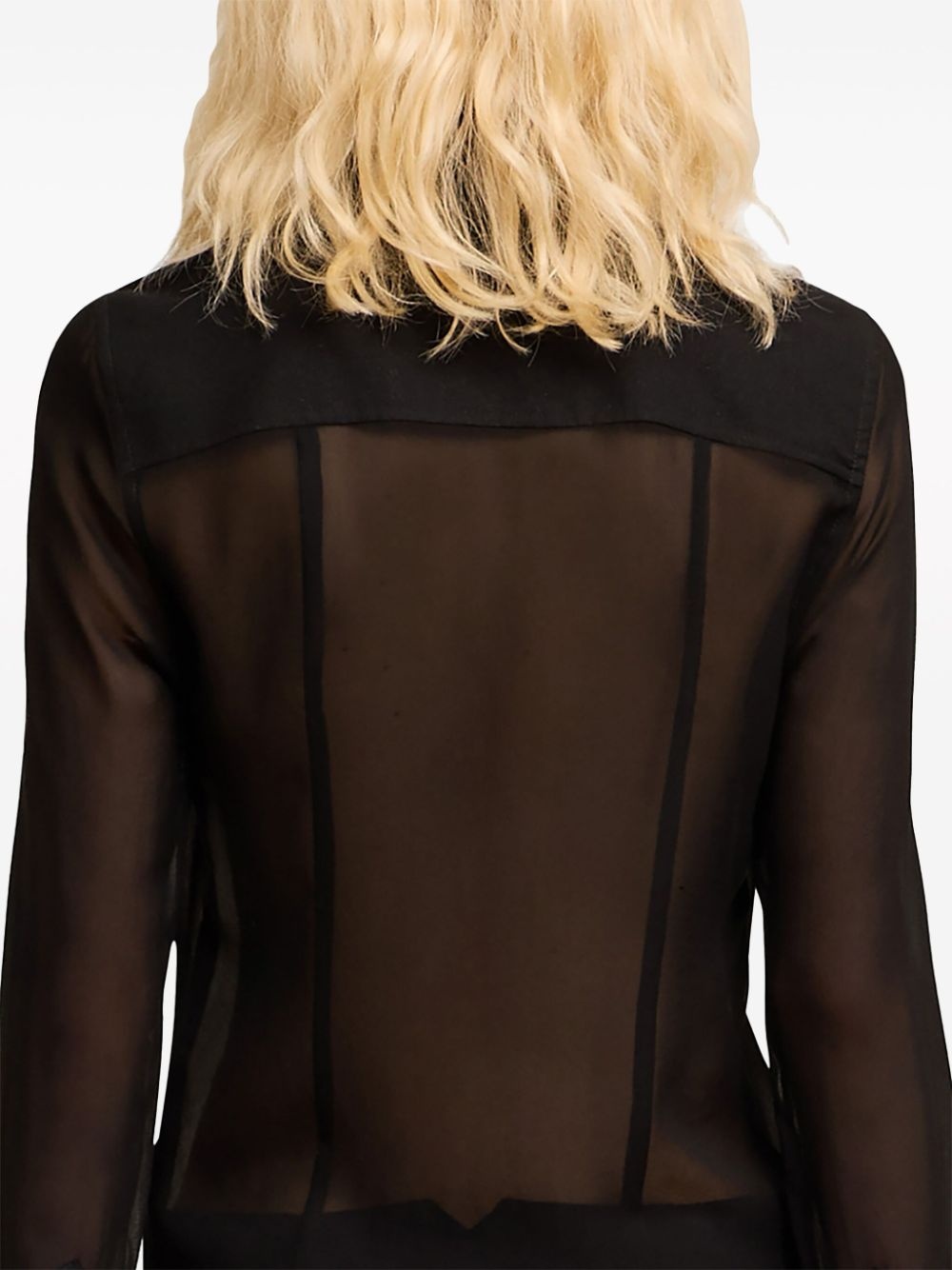 sheer silk shirt - 6