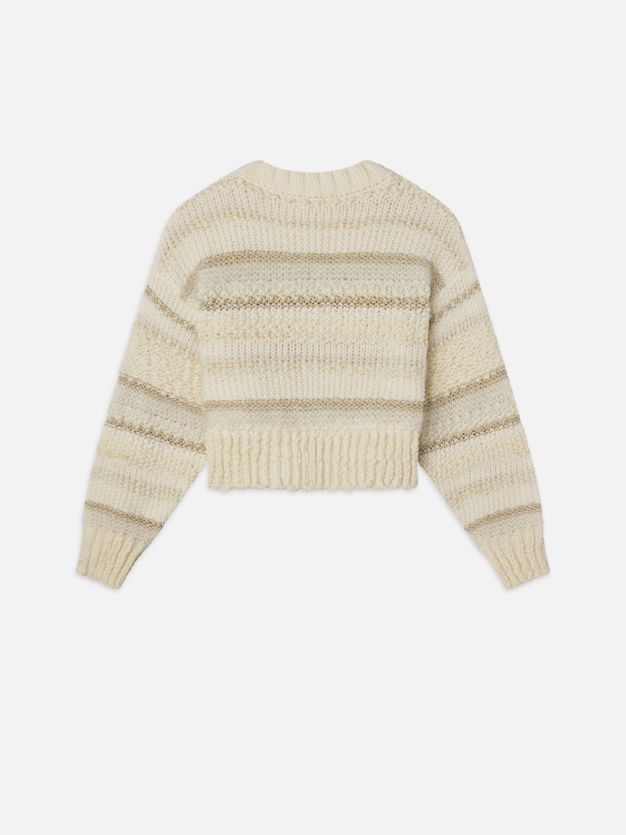 Textured Stripe Sweater in Cream Multi - 4
