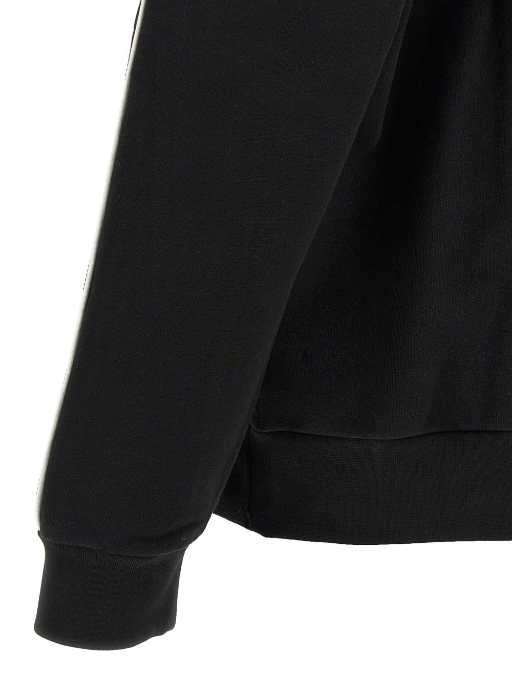 tape-trimmed cotton hoodie - 3