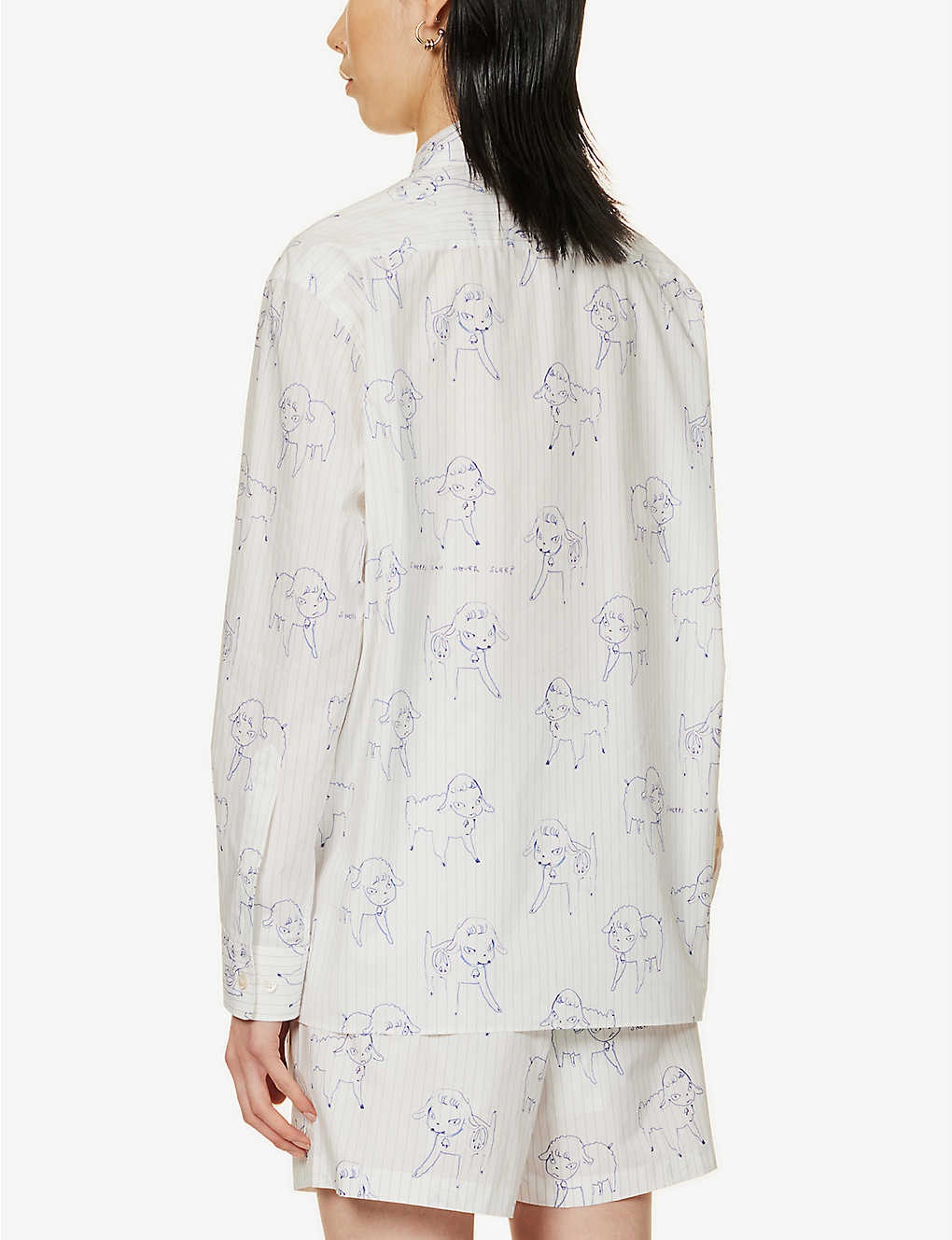 Yoshitomo Nara x Stella McCartney graphic-print cotton-poplin shirt - 4