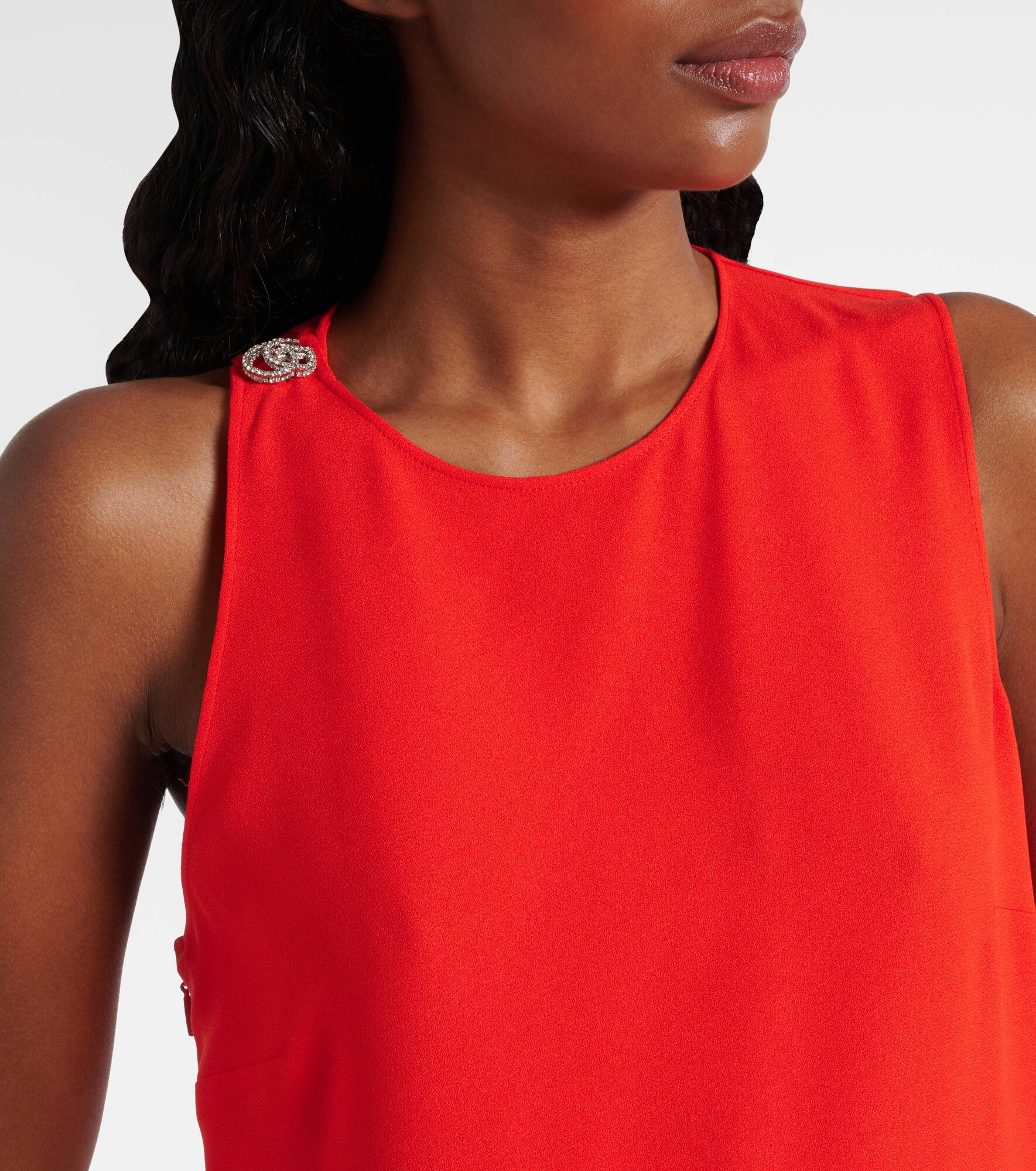 GG crystal-embellished crêpe gown - 4