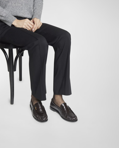 SAINT LAURENT Le Leather YSL Penny Loafers outlook