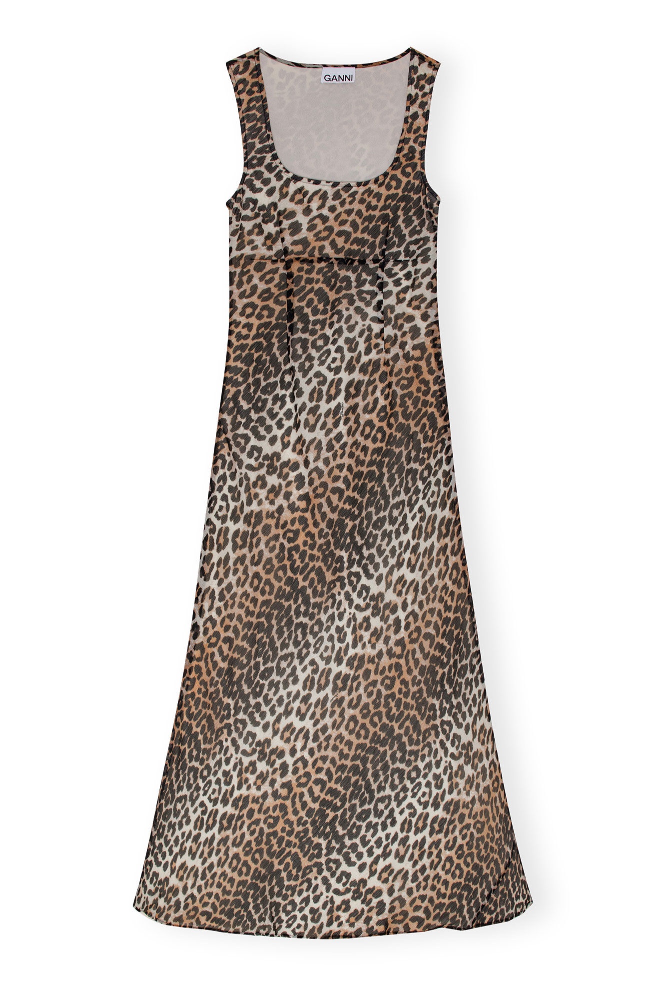 LEOPARD PRINTED CHIFFON MAXI DRESS - 1