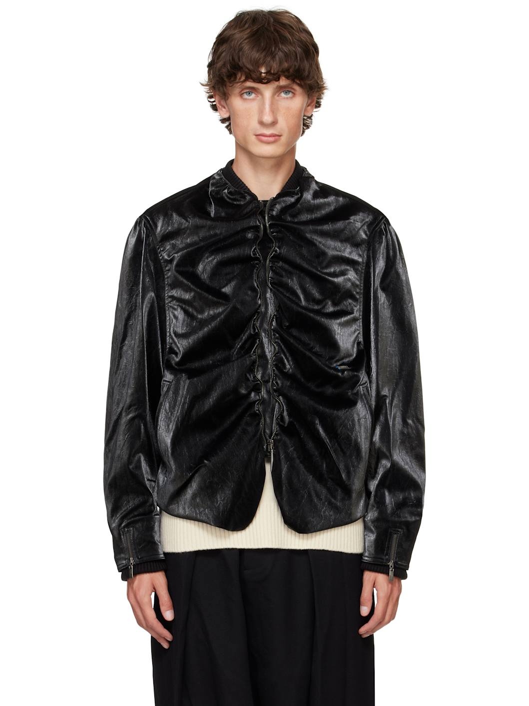 Black Product. 21 Faux-Leather Jacket - 1