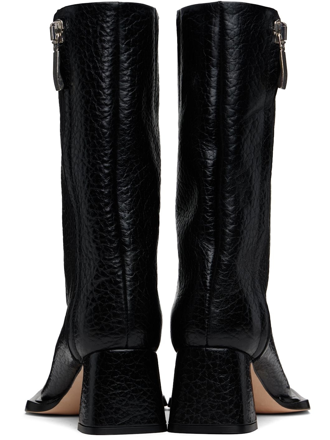 Black Raleigh Grain Ankle Boots - 2