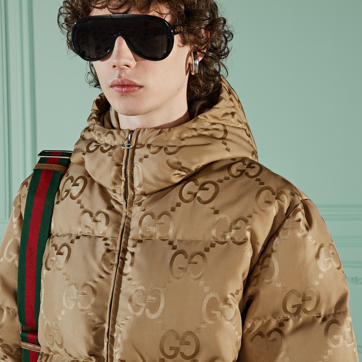 Jumbo GG canvas down jacket - 3