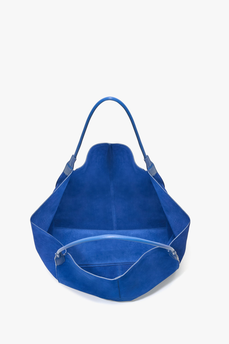 Victoria Beckham XL Victoria Tote In Sapphire Blue Suede outlook