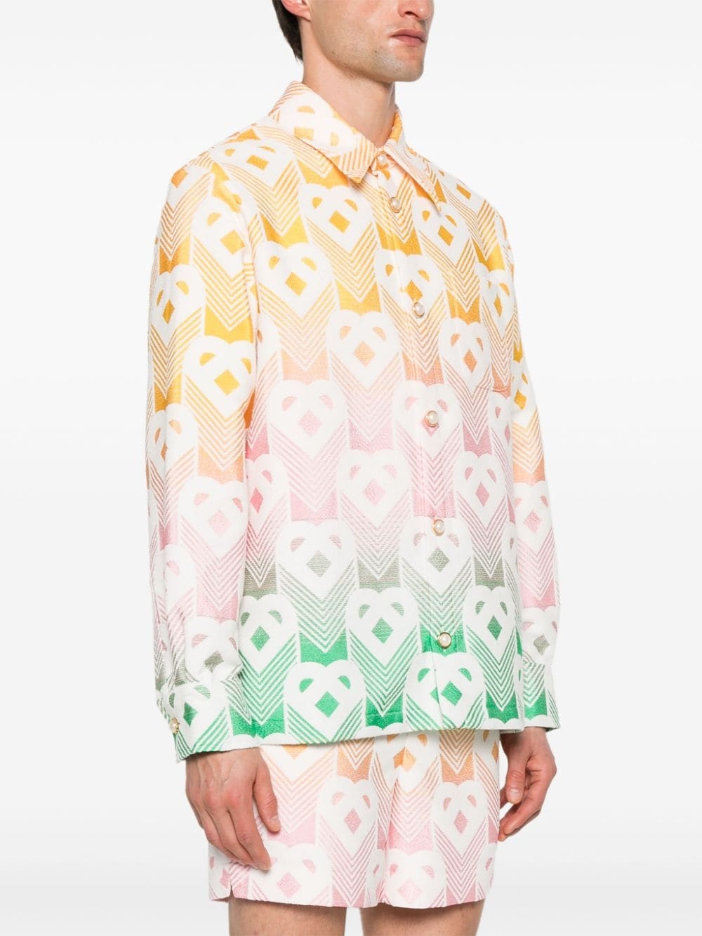 terrycloth-effect shirt jacket - 3