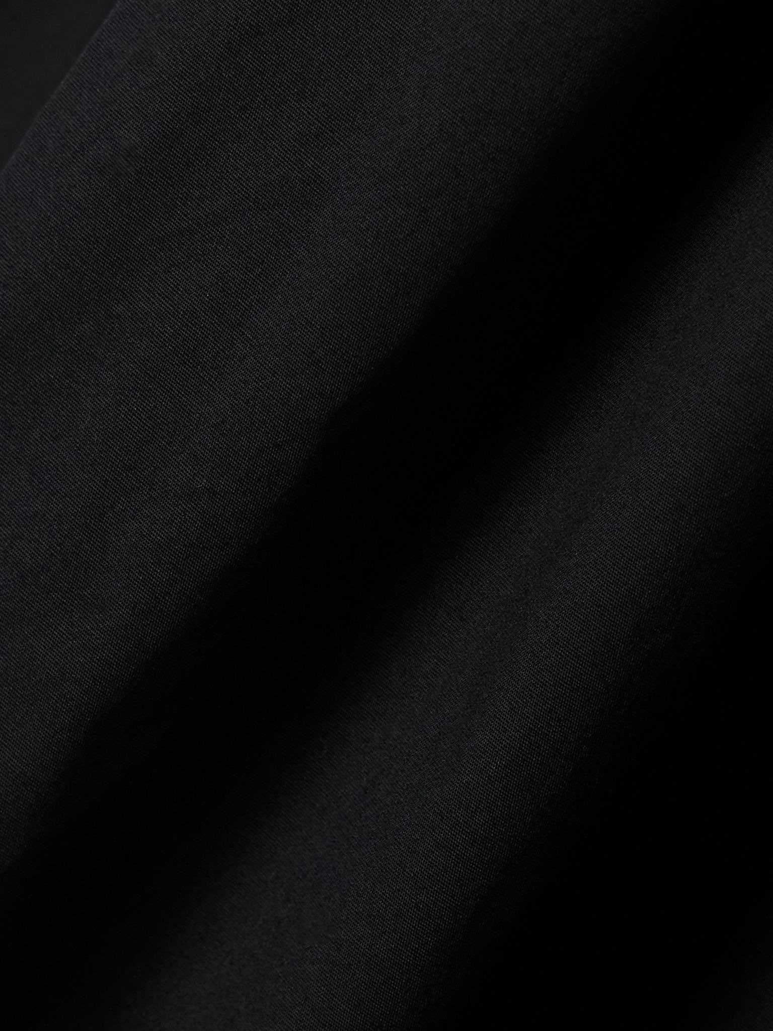 Beau gathered cotton-blend poplin mini dress Black - 4