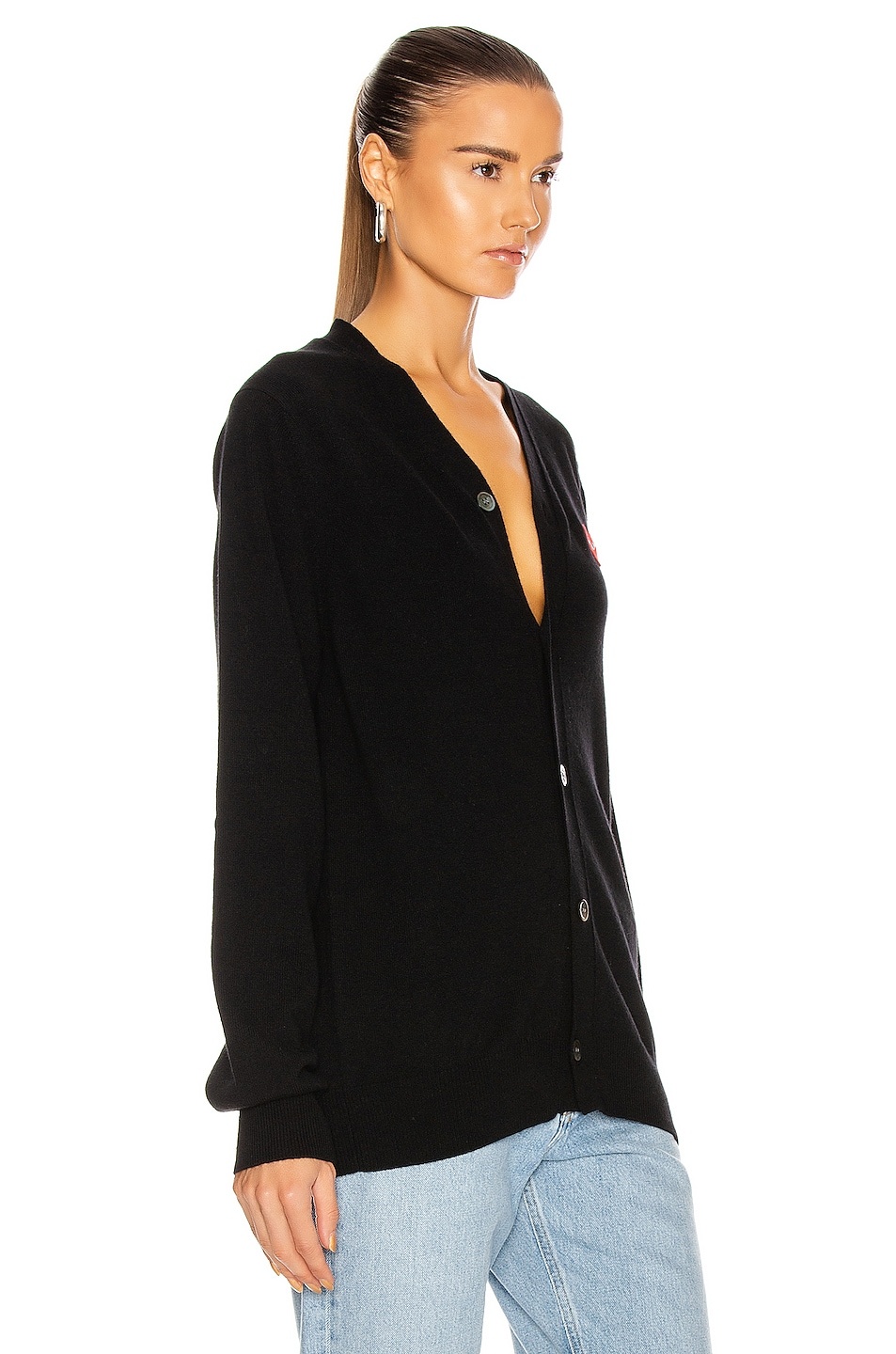 Wool Red Heart Emblem Cardigan - 2