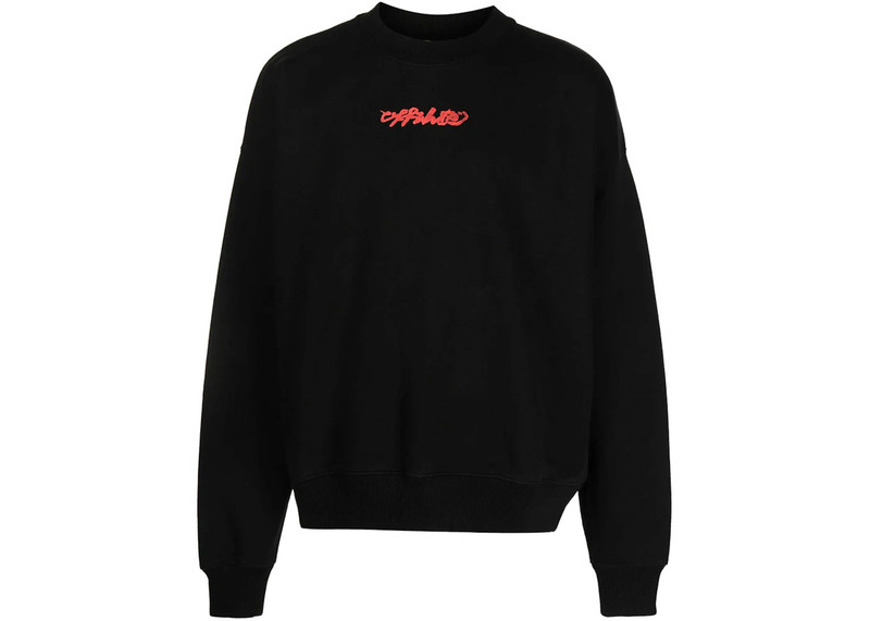 OFF-WHITE Arrow On Canvas Print Sweatshirt Black - 1