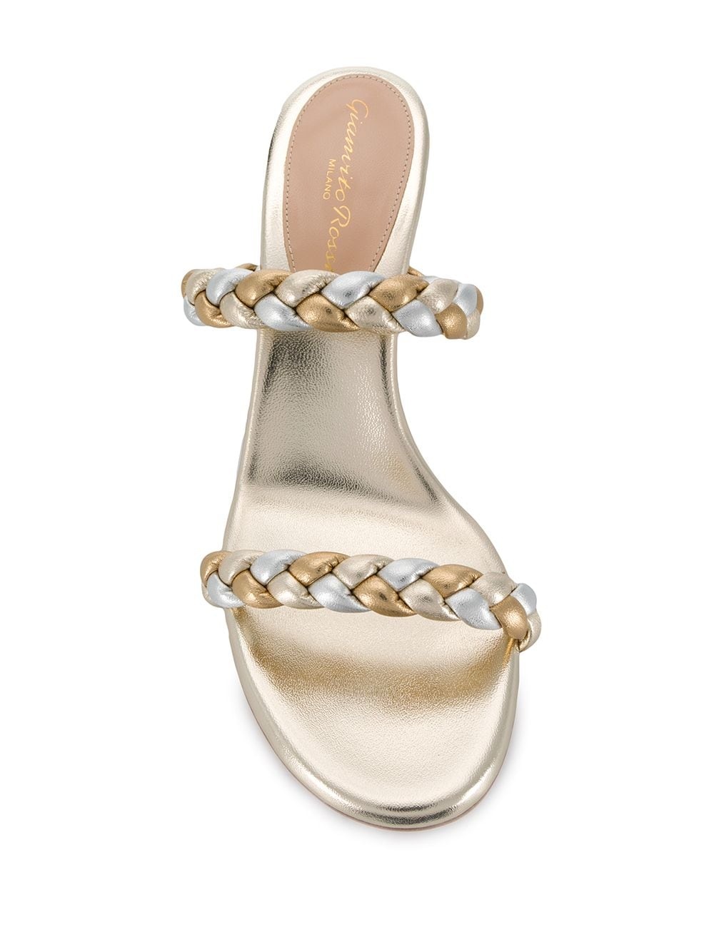 80mm metallic sandals - 4