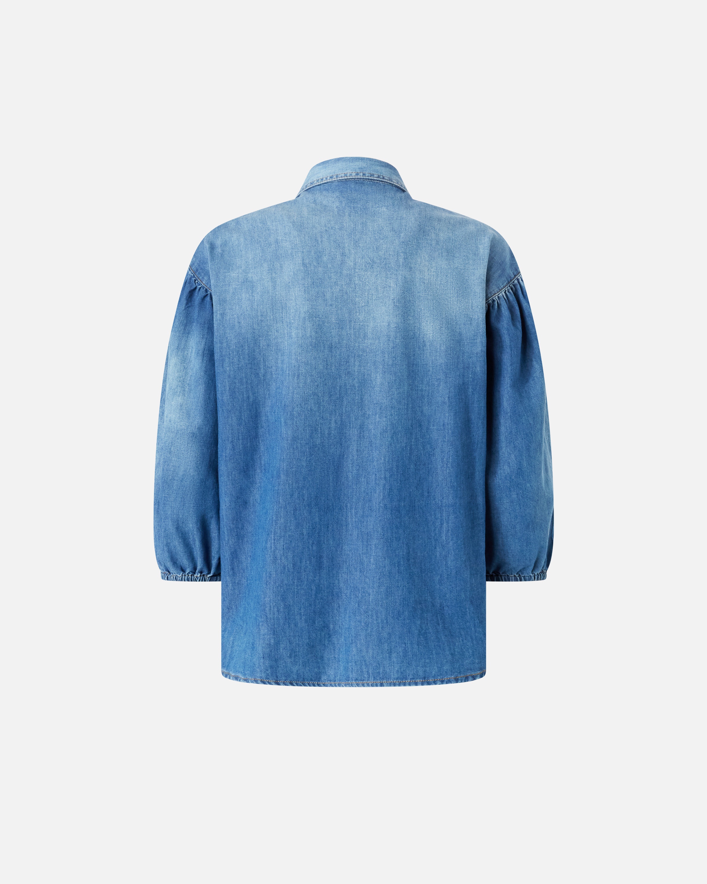 THREE-QUARTER SLEEVE DENIM SHIRT - 6