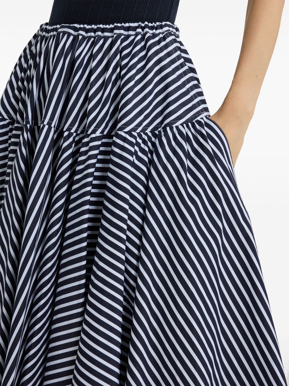 printed organic cotton maxi skirt - 4