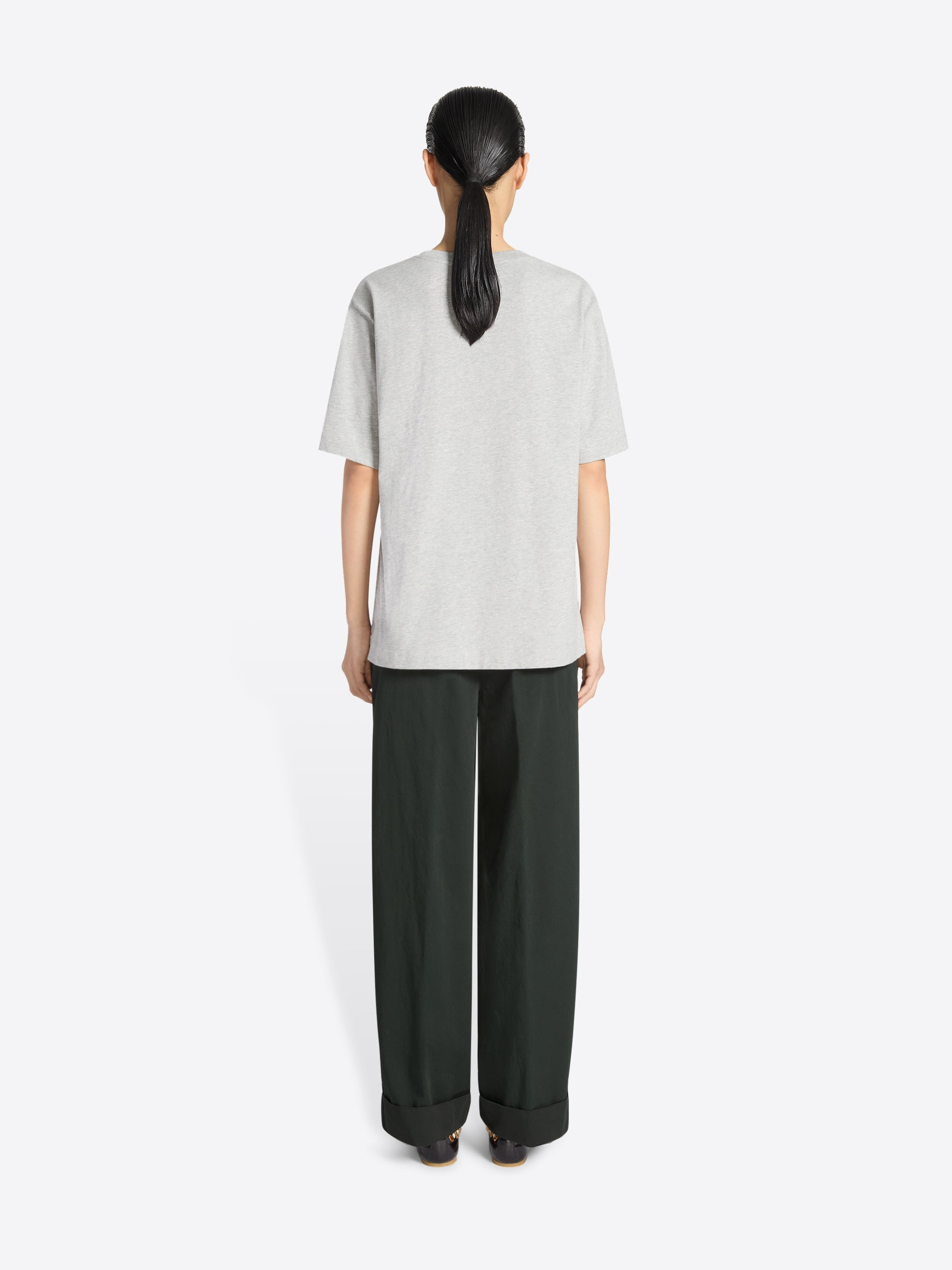 BUTTONED COTTON TEE - 4