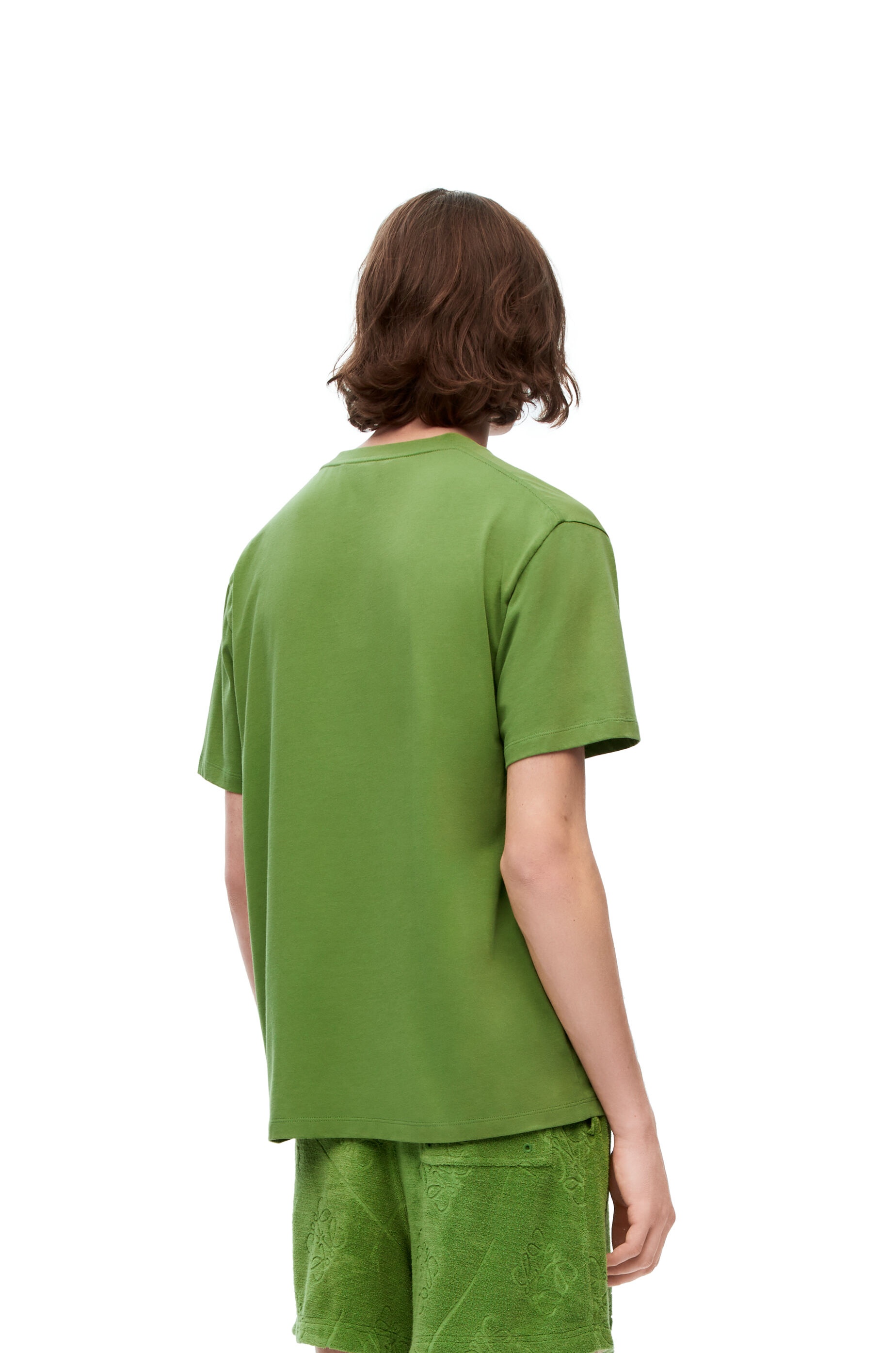 Leaf embroidered T-shirt in cotton - 4