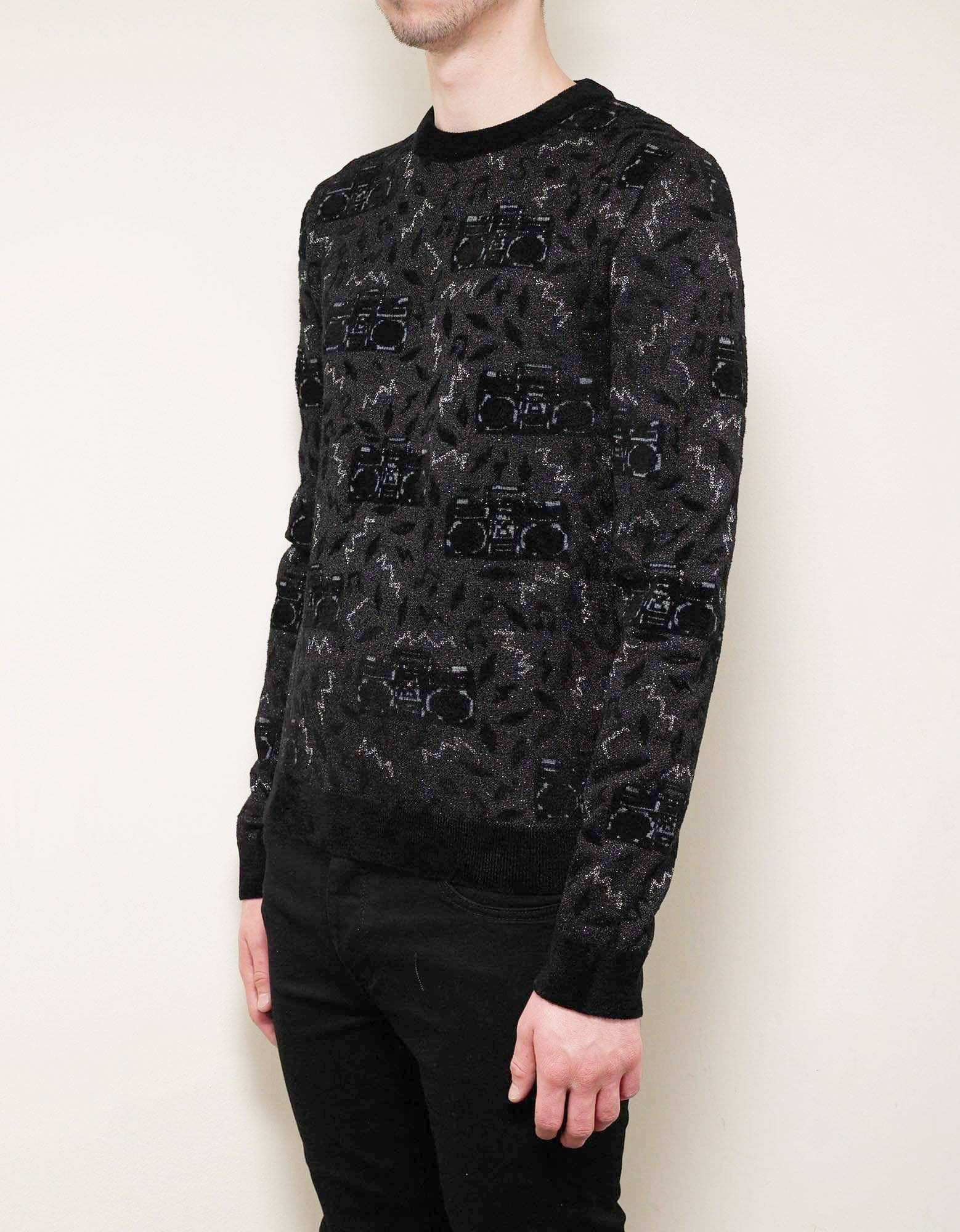 Saint Laurent Radio Jacquard Oversized Sweater - 4