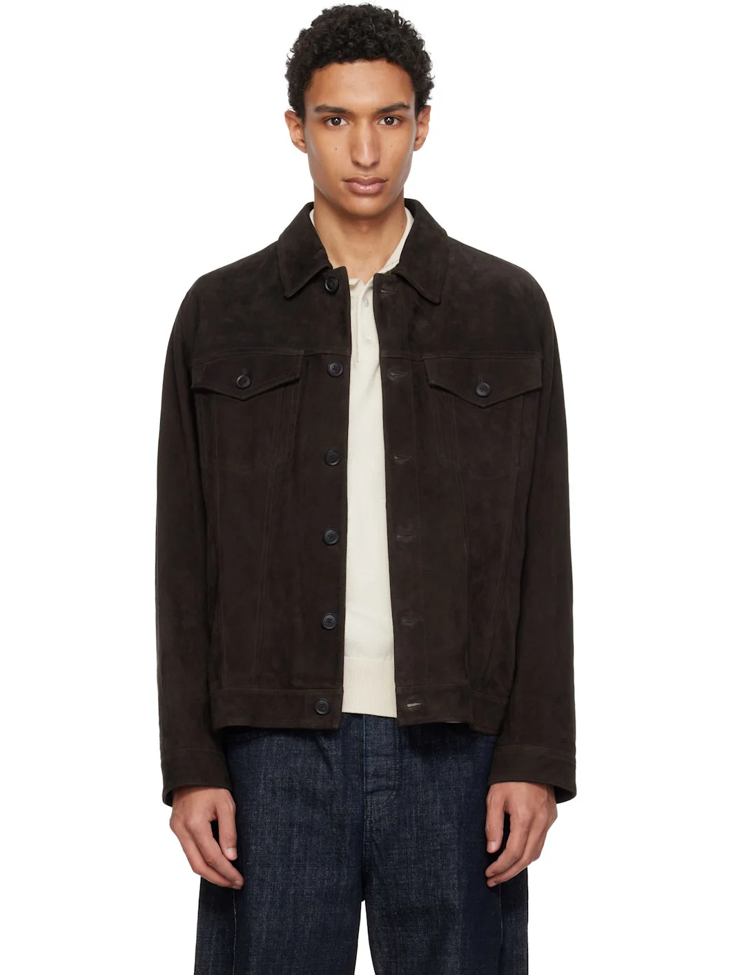 Brown Regular Fit Nappalan Suede Jacket - 1