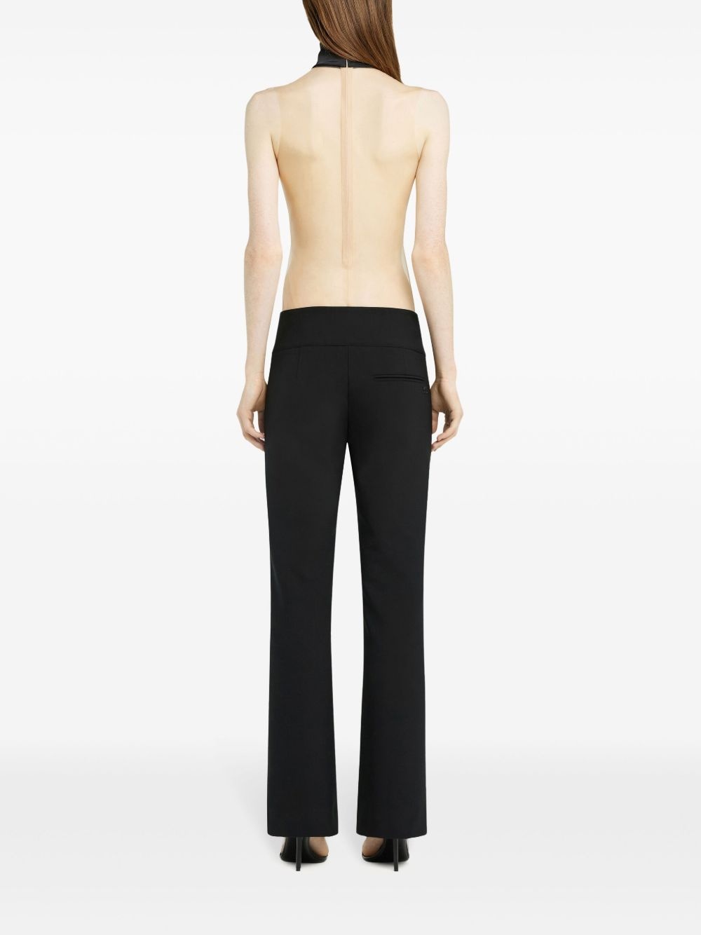 belted flared pants - 4