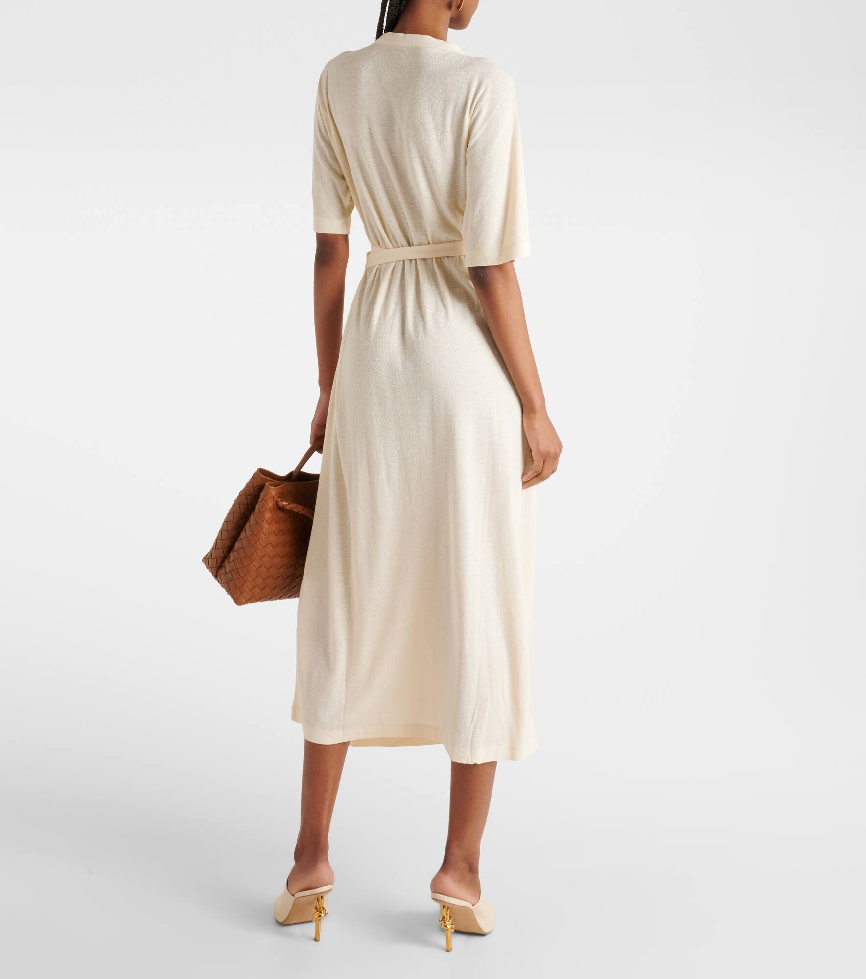 Linen-blend wrap dress - 3