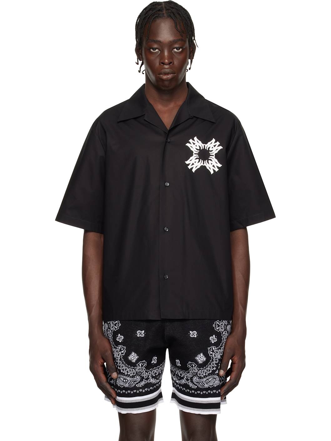 Black MA Quad Bowling Shirt - 1