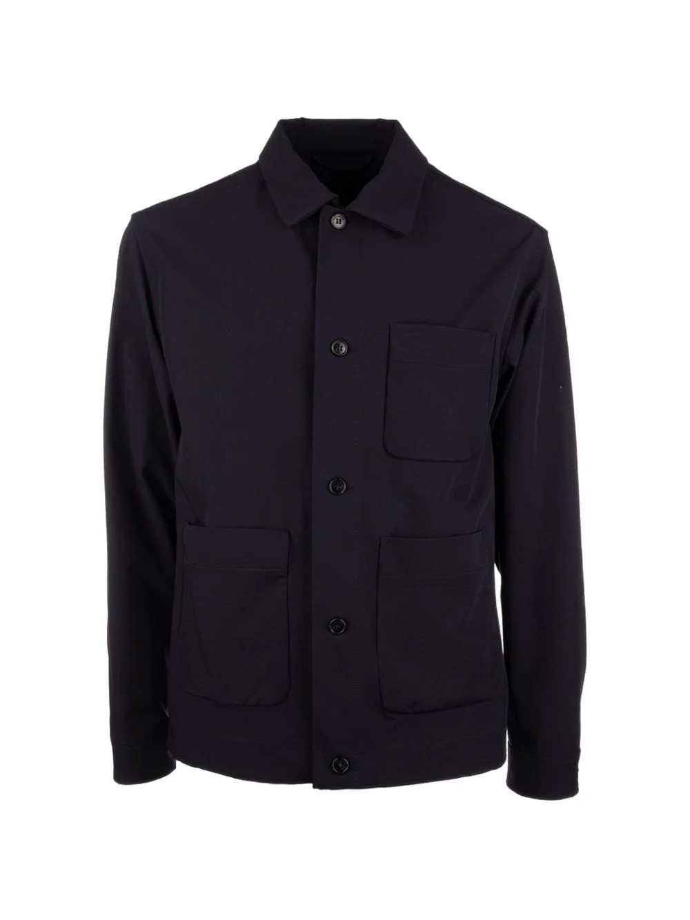 button-up patch-pocket jacket - 1