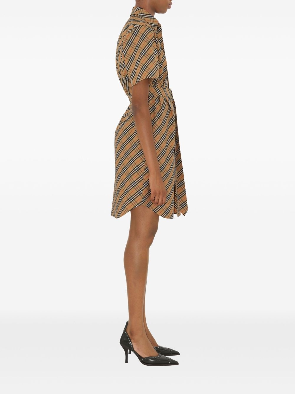 checked cotton dress - 3