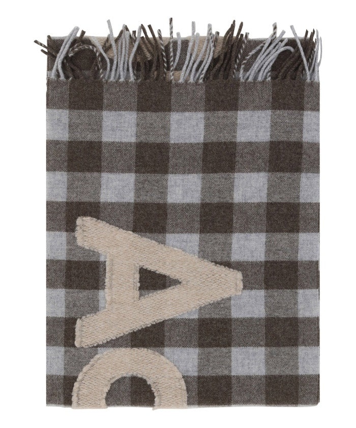 CHECK LOGO SCARF (BROWN/BEIGE) - 1