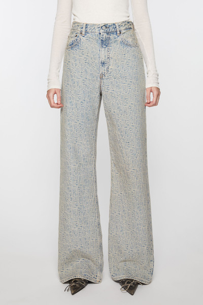 Acne Studios Relaxed fit jeans - 2022 Monogram - Blue/beige outlook