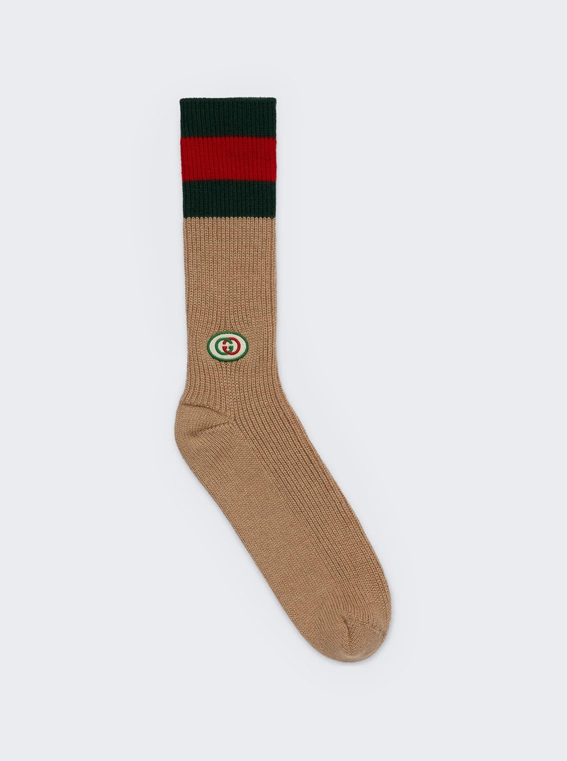 Classic Socks Camel And Dark Green 1