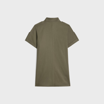 CELINE T-shirt dress with military pockets in lightweight twill outlook