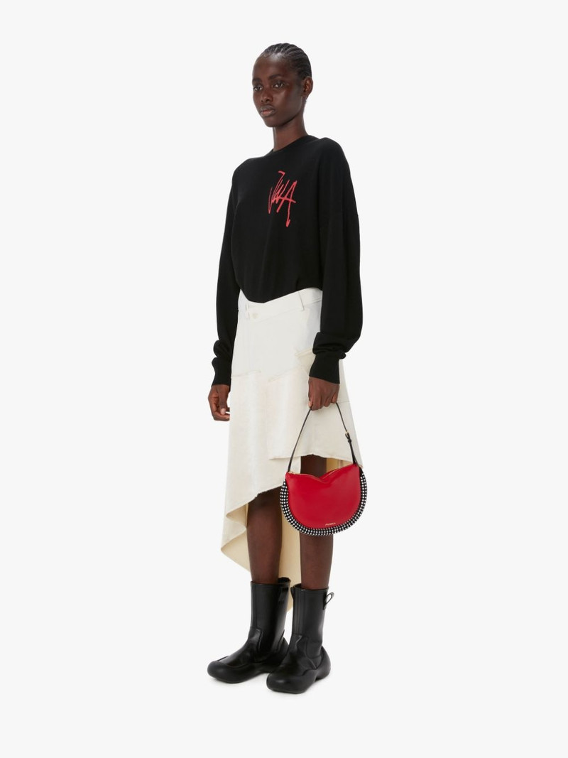 JW Anderson BUMPER-MOON LEATHER SHOULDER BAG WITH CRYSTAL outlook