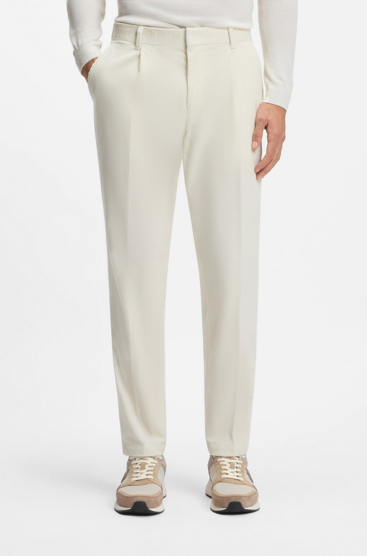 TAPERED-FIT TROUSERS IN STRETCH-COTTON CORDUROY - 2