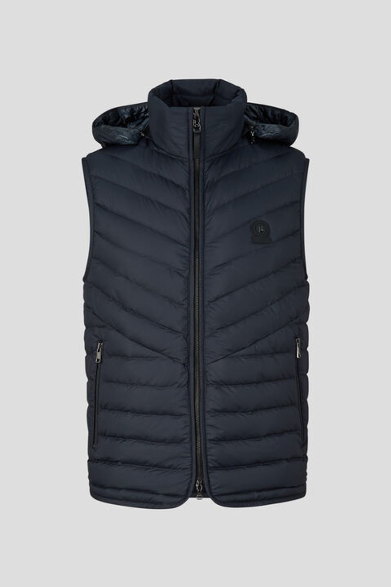 Lasse Lightweight down gilet in Dark blue 1
