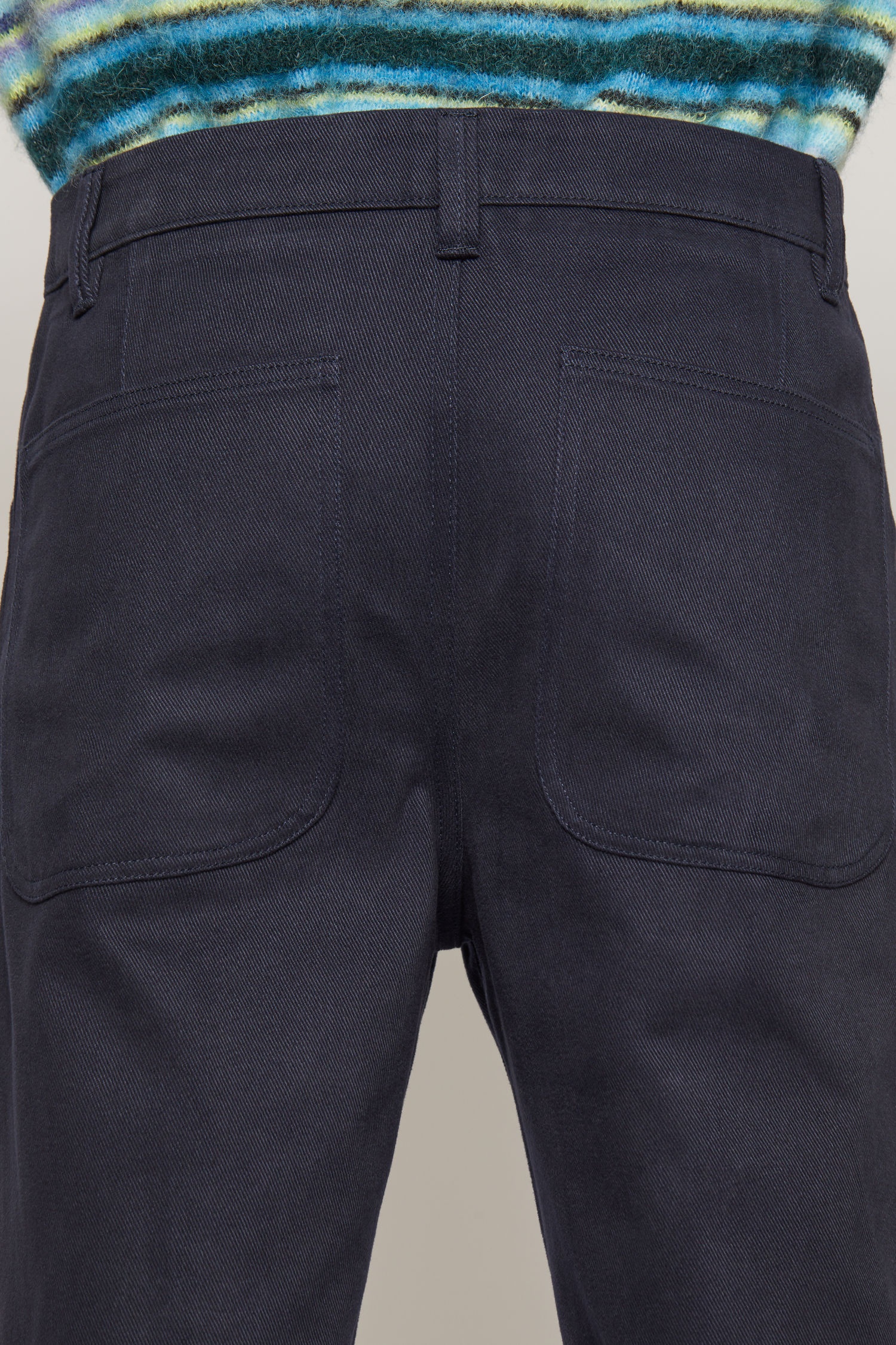 Cotton twill trousers navy blue - 5