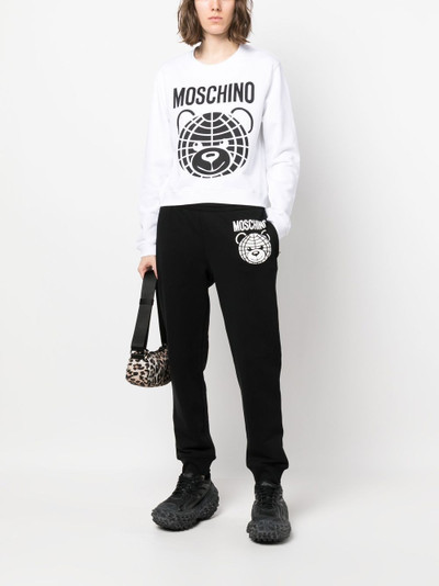 Moschino teddy bear-print organic cotton sweatshirt outlook