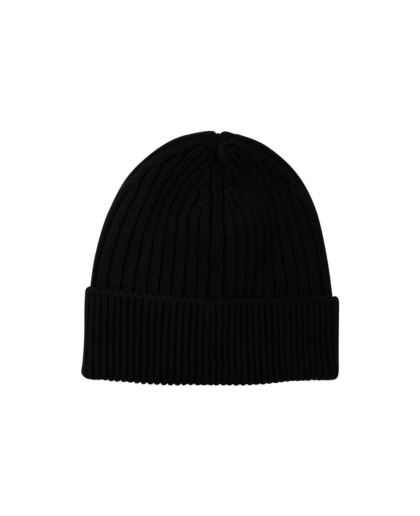 Logo Embroidered Knit Beanie - 2