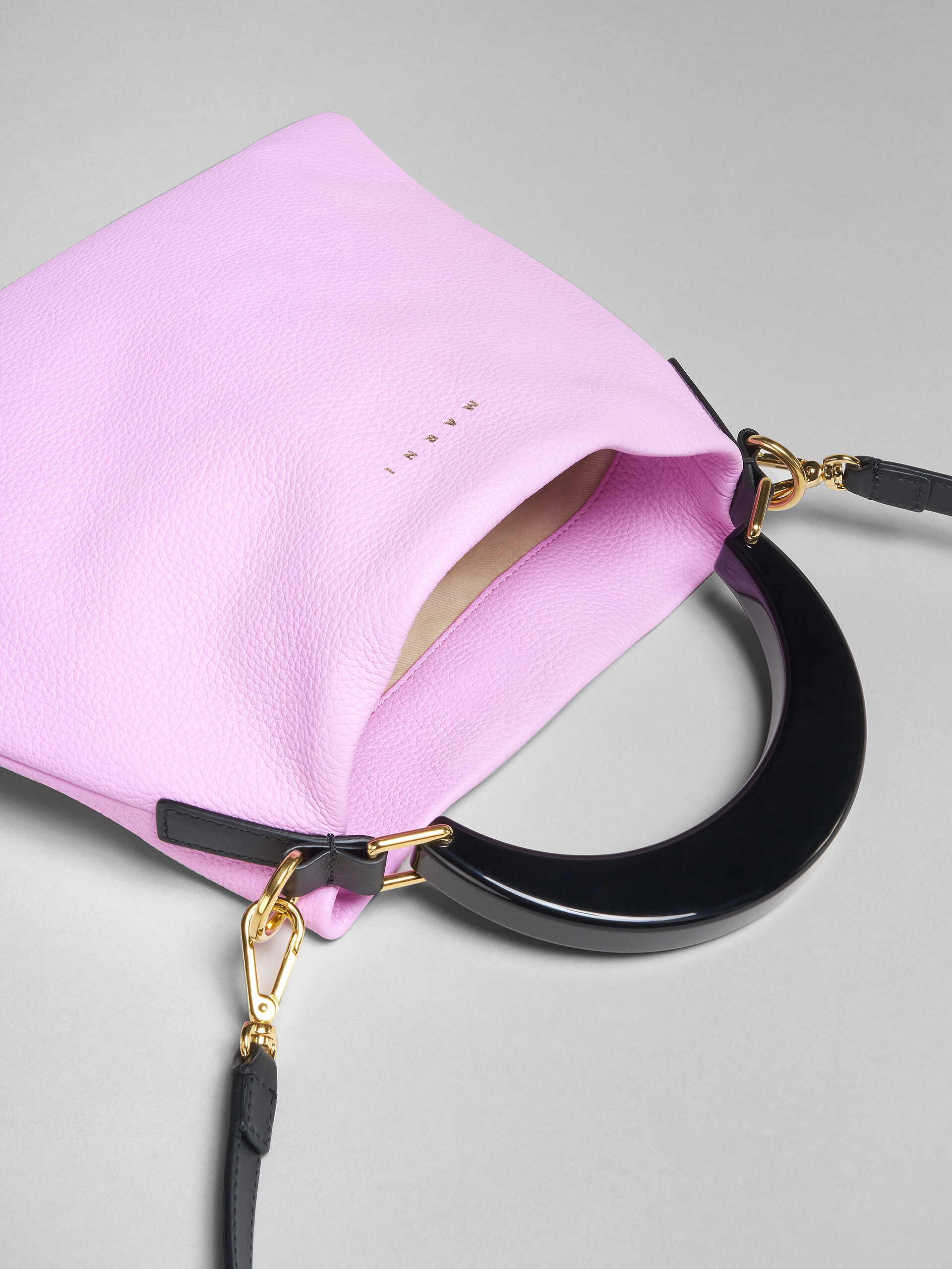 VENICE SMALL BAG IN PINK LEATHER - 4