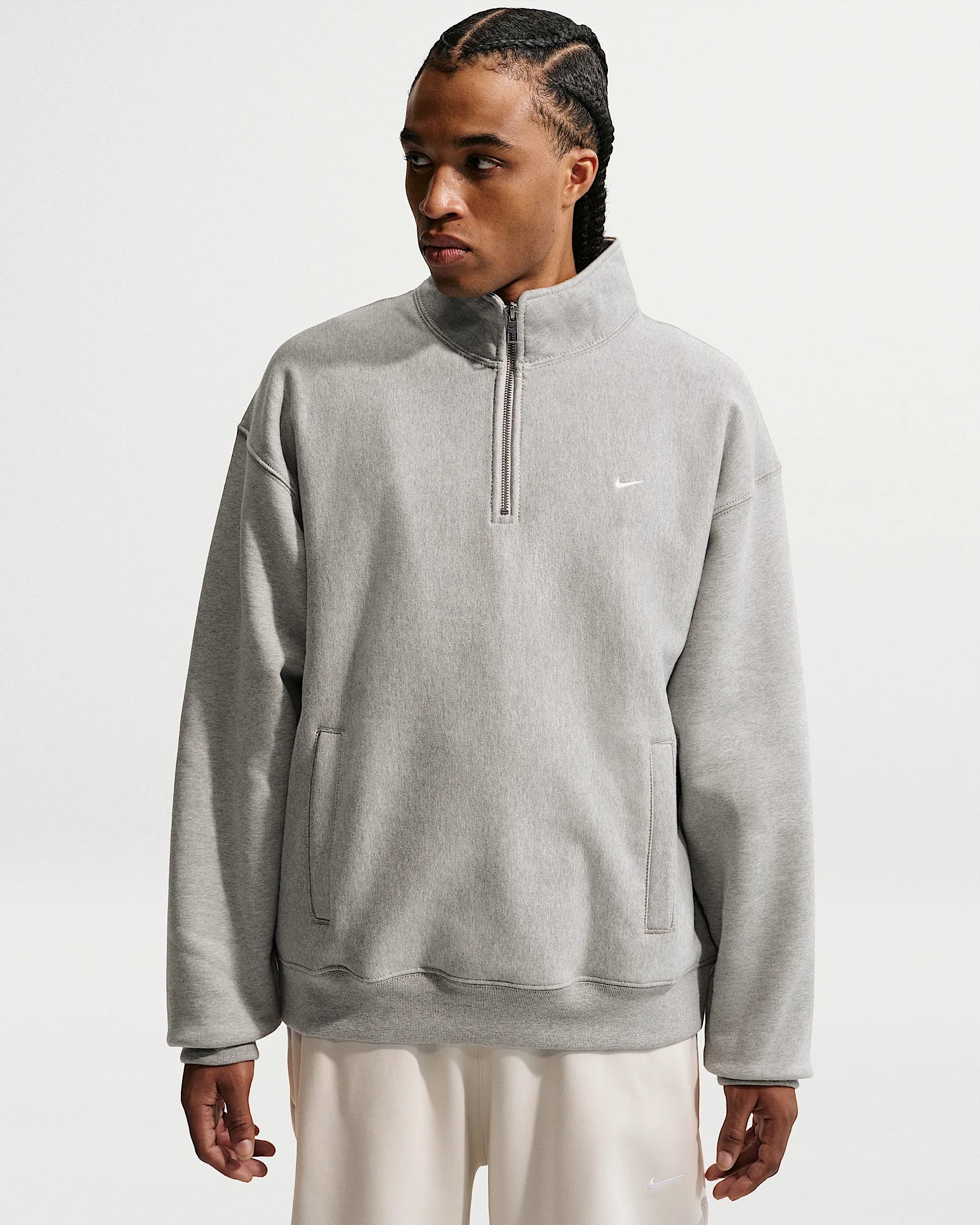 Nike Solo Swoosh Men's Fleece Quarter-Zip Top - 1