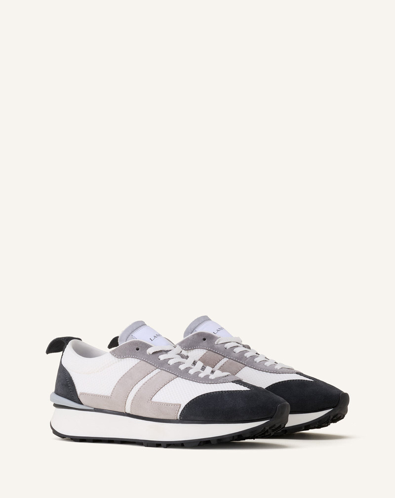 Lanvin BUMPR SNEAKERS IN MESH AND BRUSHED SUEDE outlook