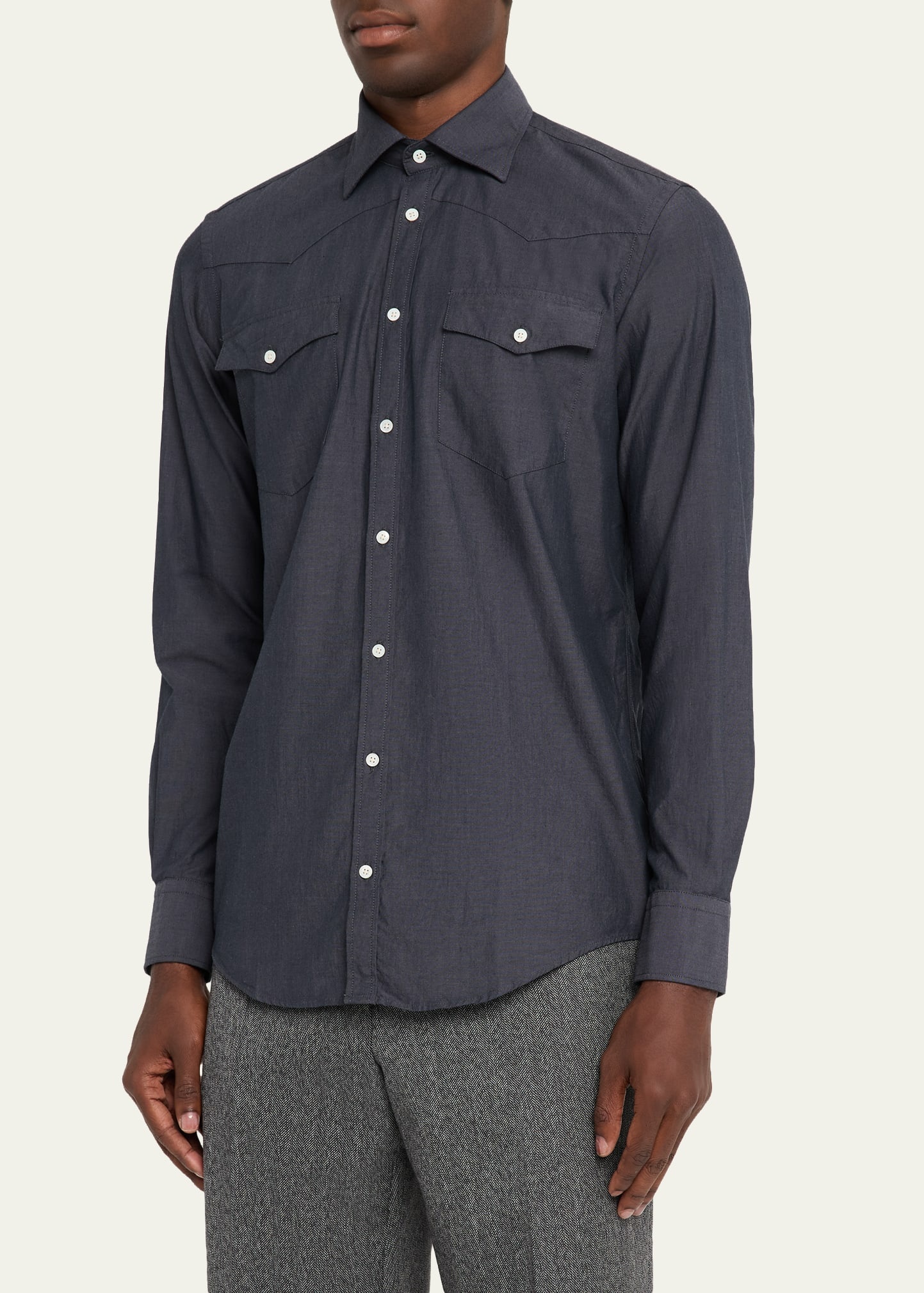 Men's Arizona Poplin Western Button-Down Shirt - 4