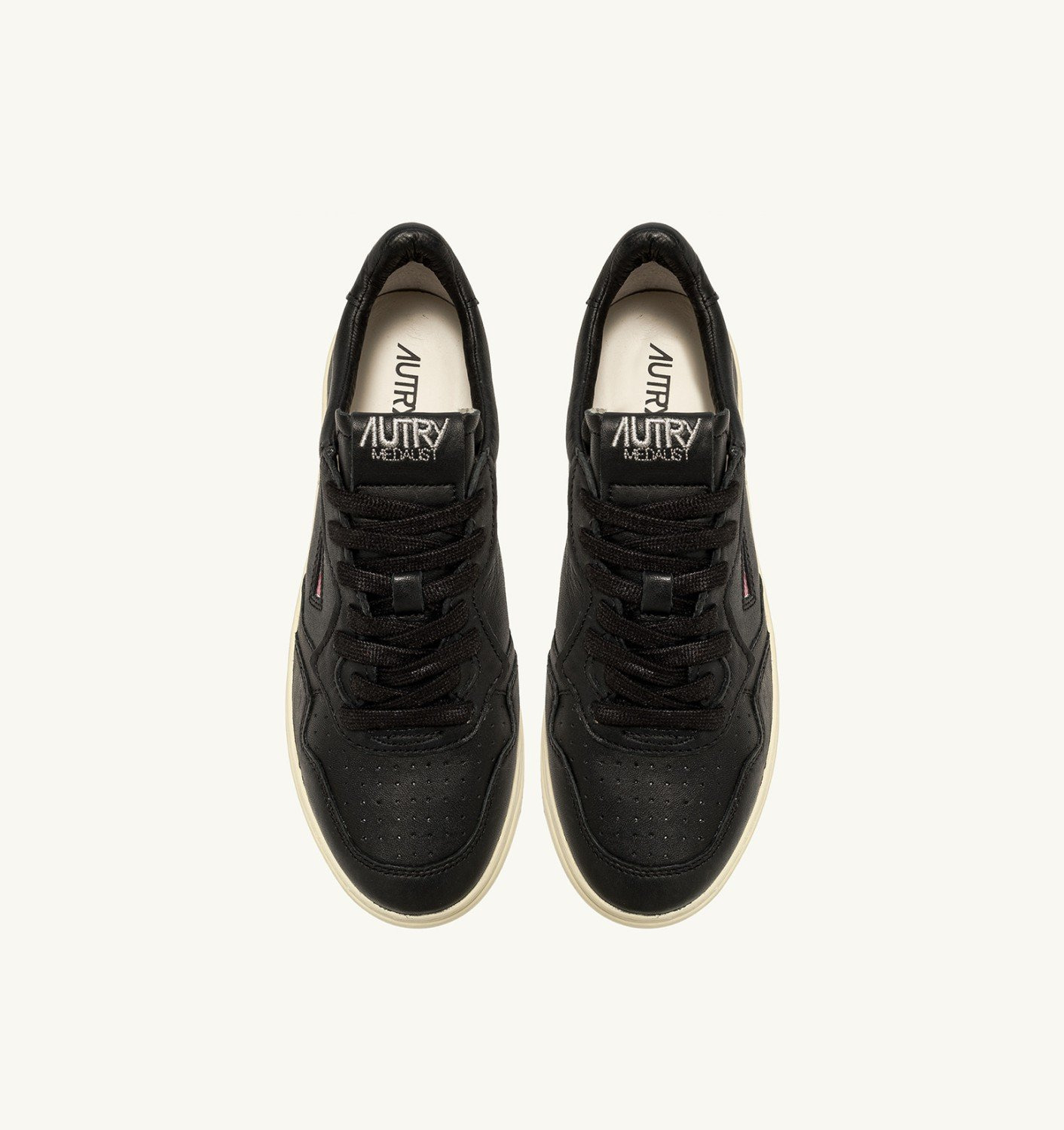 MEDALIST LOW SNEAKERS IN SUPER-SOFT BLACK NAPPA - 5