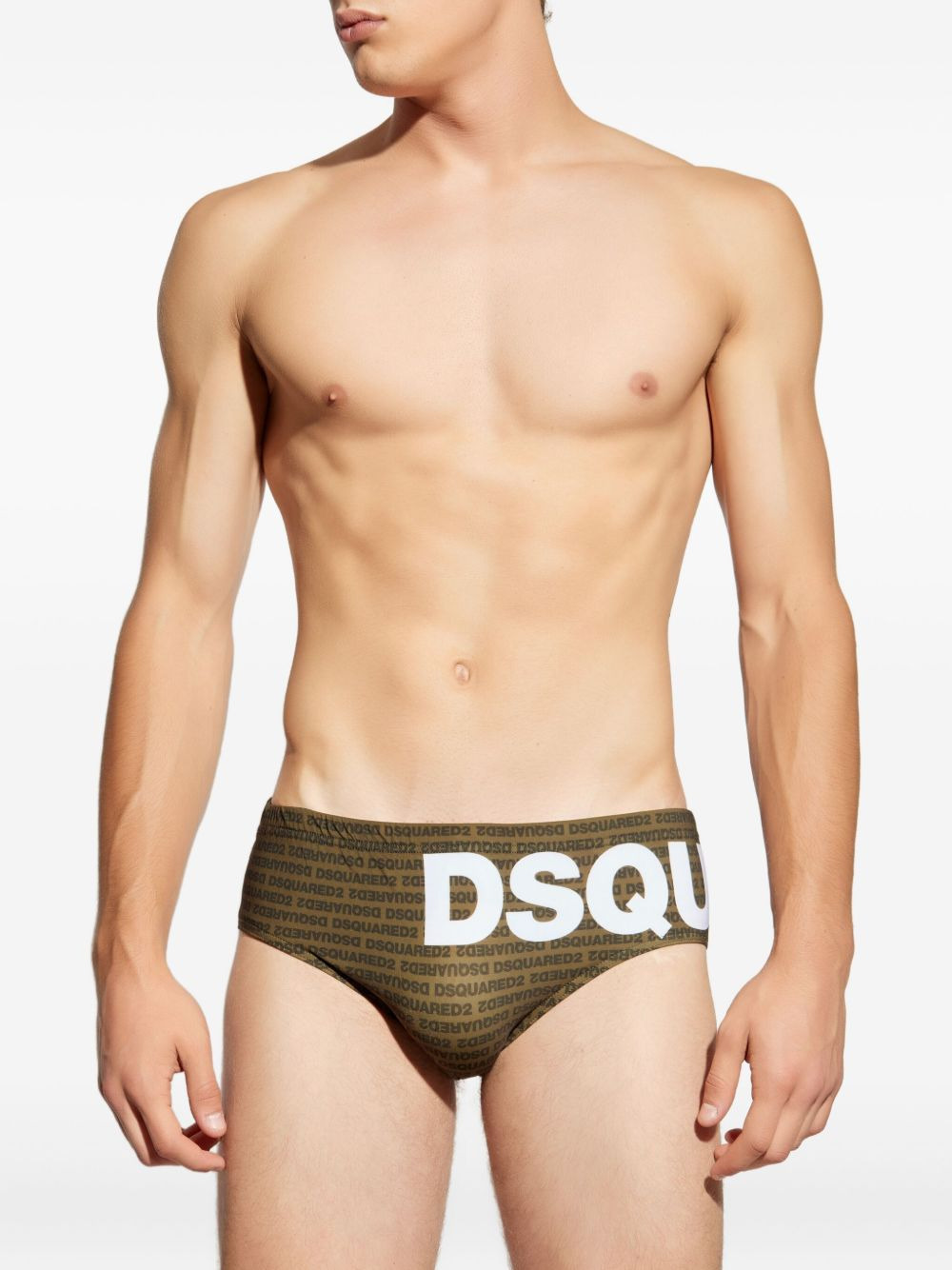 logo-print swim briefs - 3