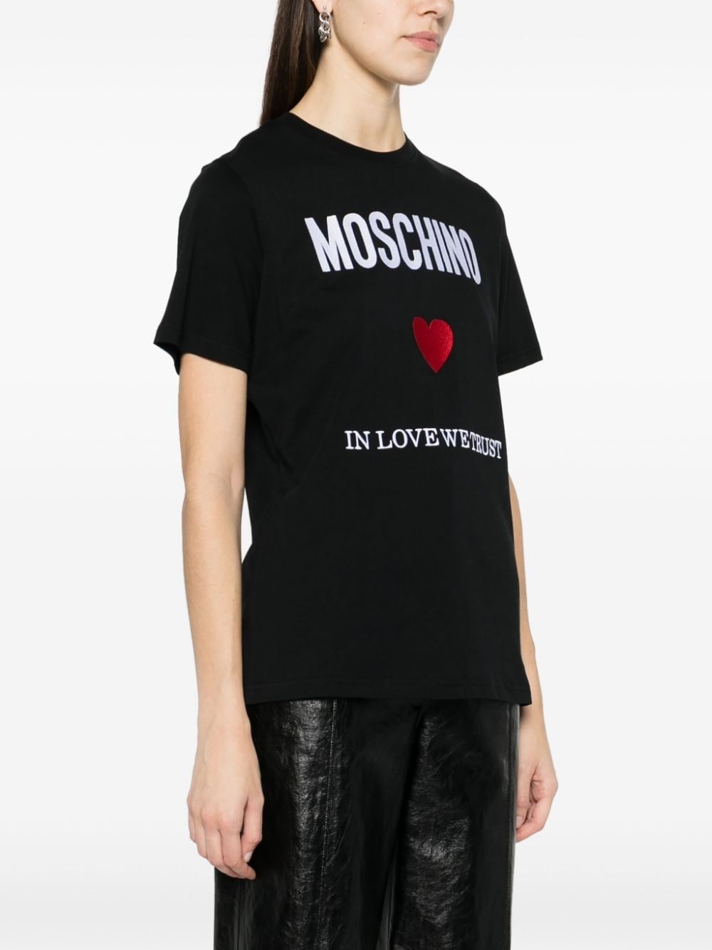 logo-print cotton T-shirt - 3