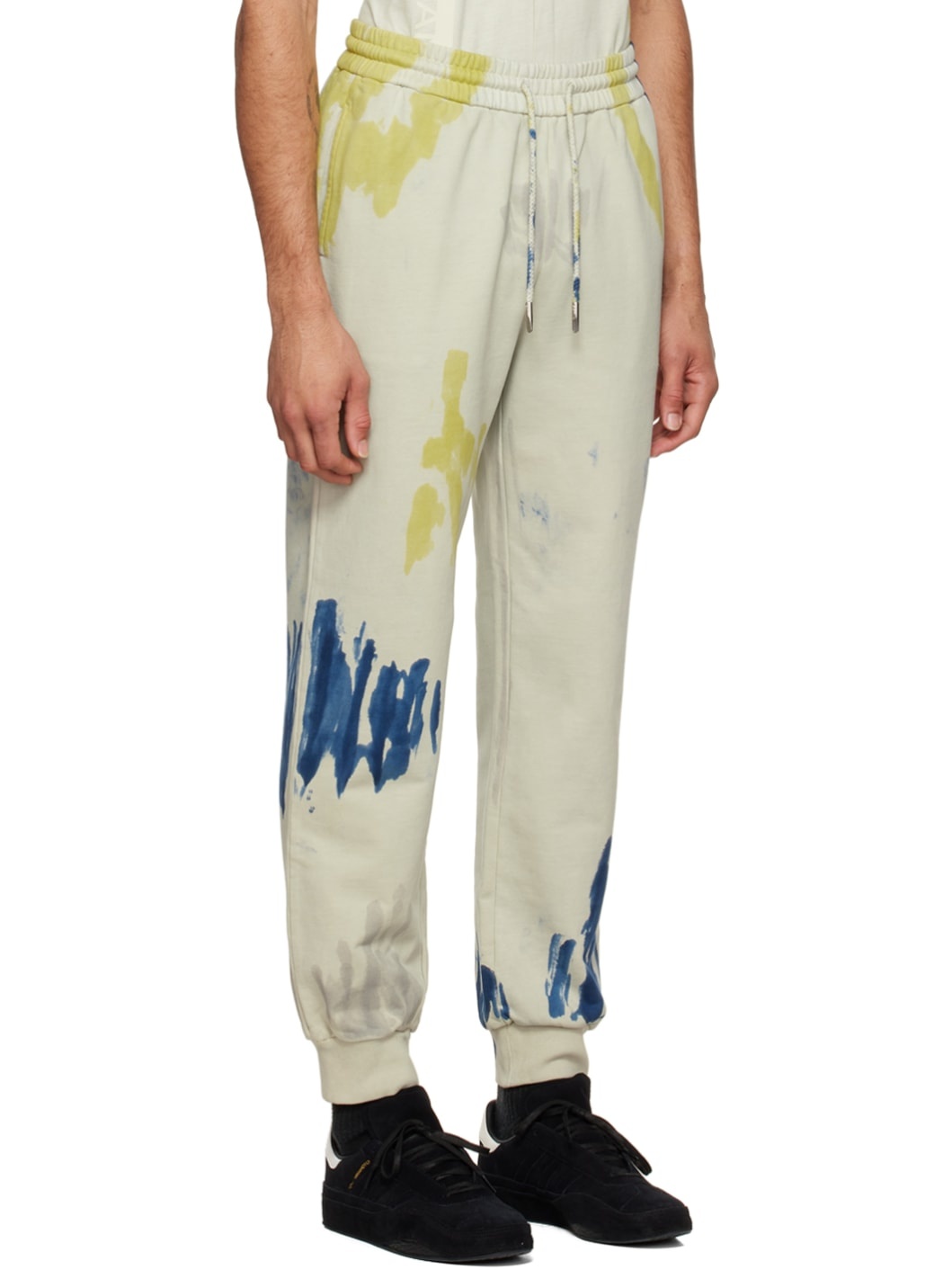 Beige Tie-Dye Lounge Pants - 2