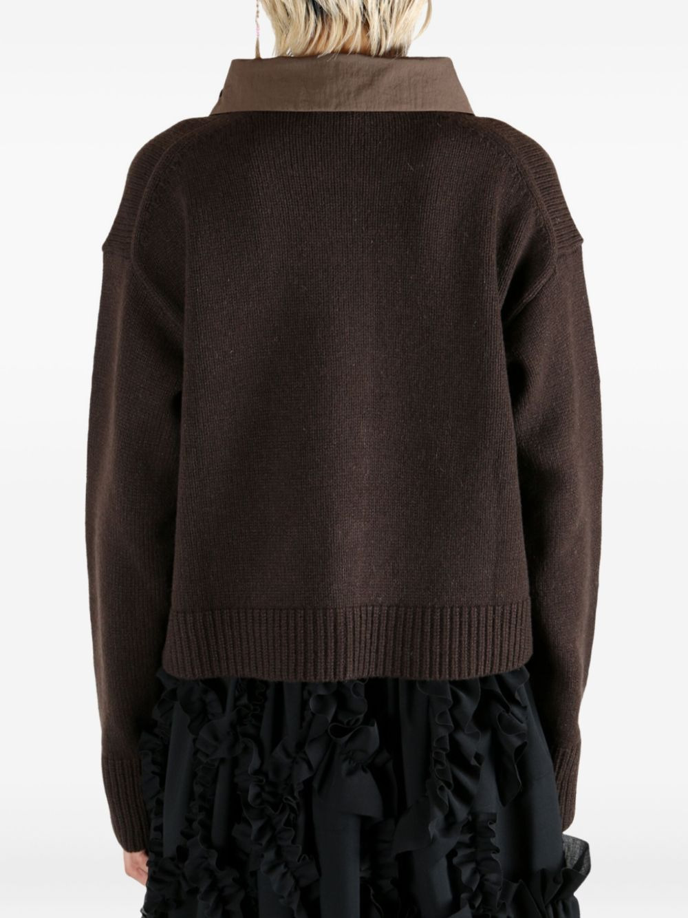 Bibi embroidered-collar cardigan - 4