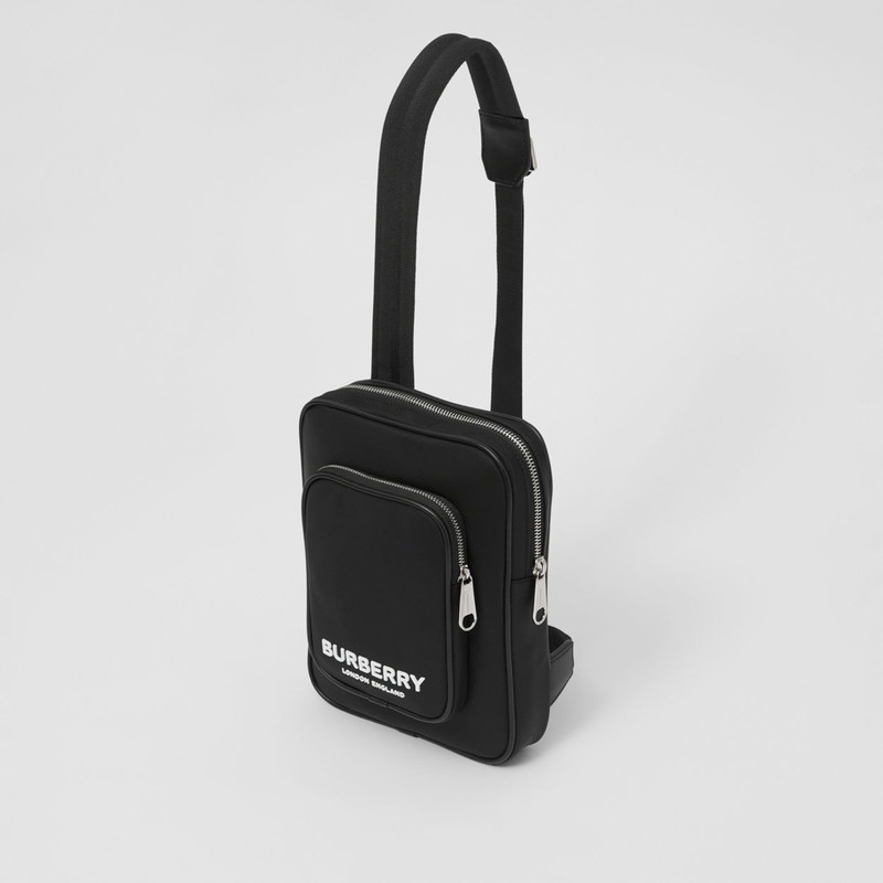Logo Print Nylon Crossbody Bag 4