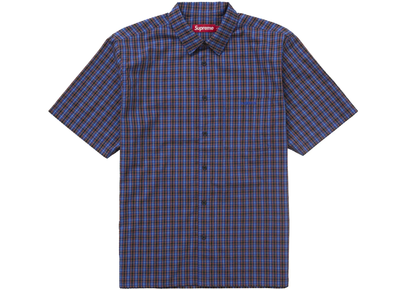 Supreme Mini Plaid S/S Shirt Blue - 1