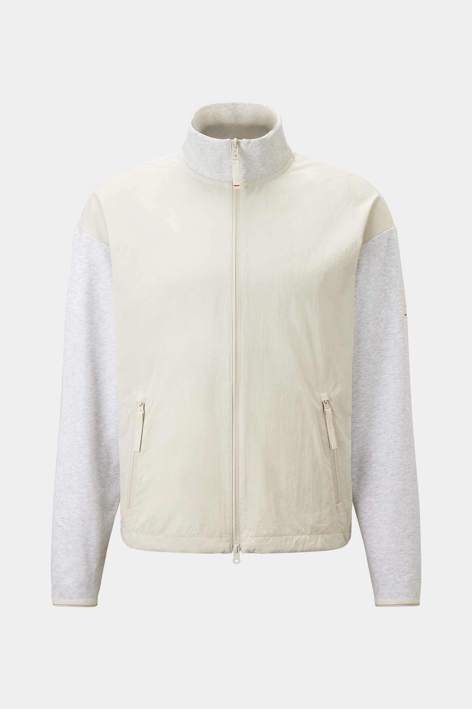 Brody jersey jacket in Sand/light gray - 1