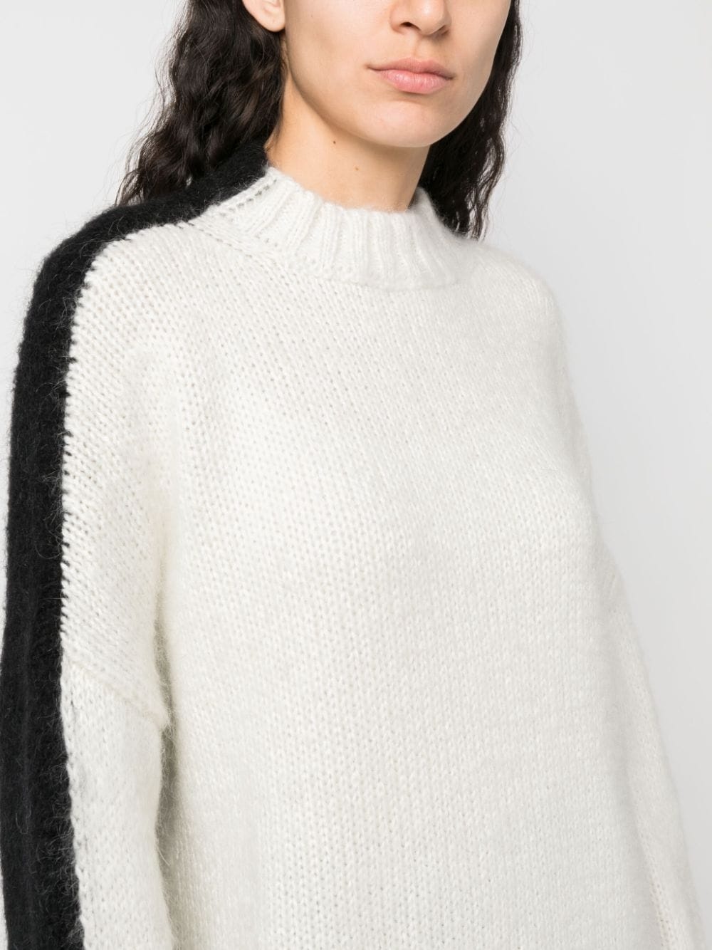 colour-block crew-neck jumper - 5